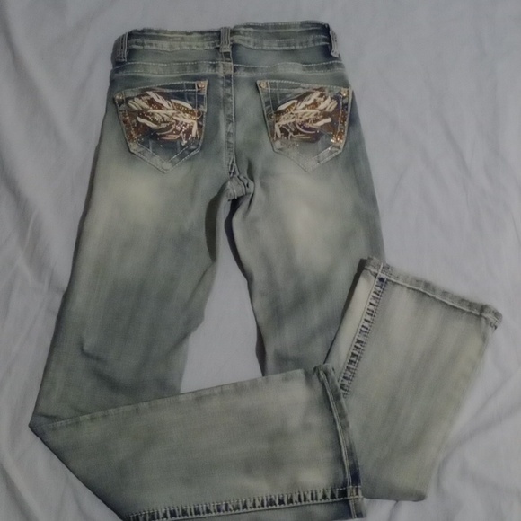 Rebel& Soul Blue Boot Cut Denim with Vintage Fading, Size 4 - Picture 9 of 11